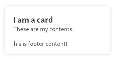 Card footer