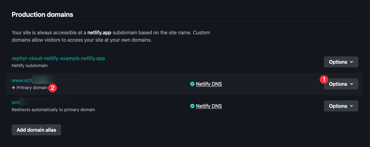 Set www domain as the primary domain